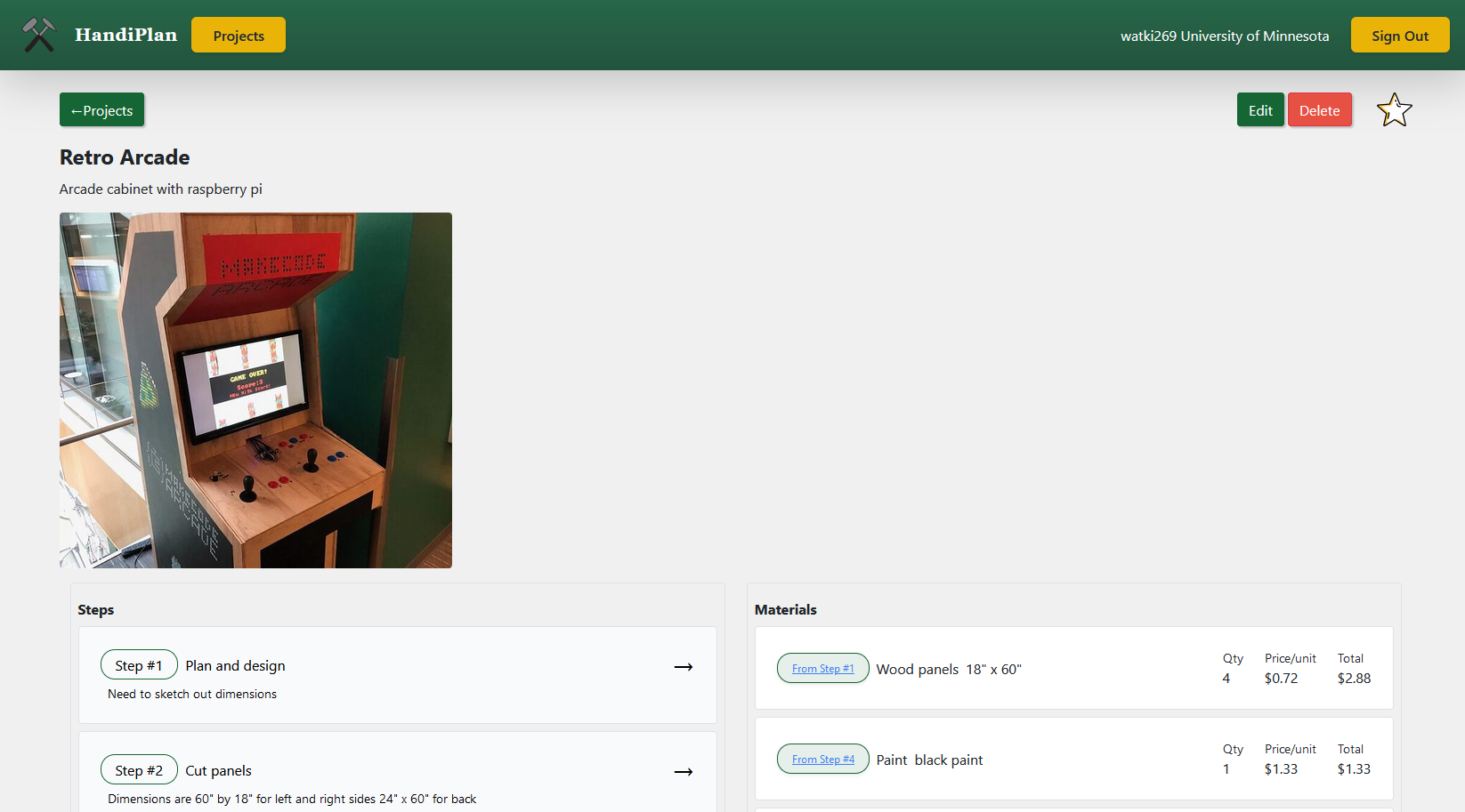 Handiplan desktop screenshot 1